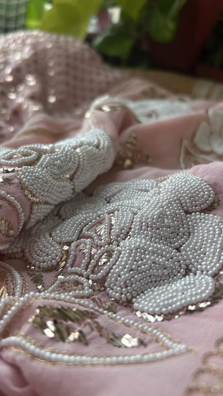 Beautiful Designer Bollywood Style Heavy Georgette Sequence Saree – Glamour and Elegance